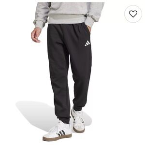 NWT Adidas Men's Black Joggers with White Logo